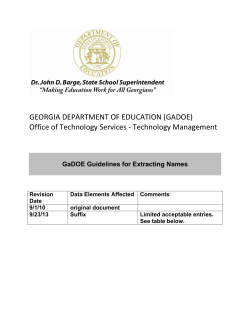 GaDOE Name Processing Rules