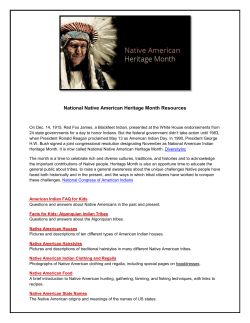 National Native American Heritage Month Resources
