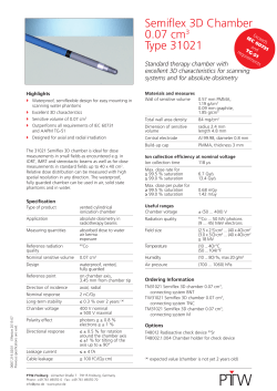 Semiflex 3D Chamber 0.07 cm3 Type 31021