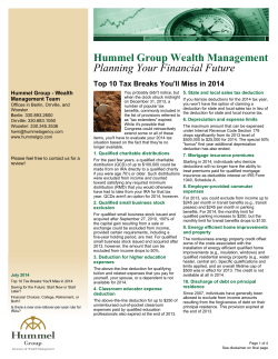 PDF Version of July Quarterly Newsletter