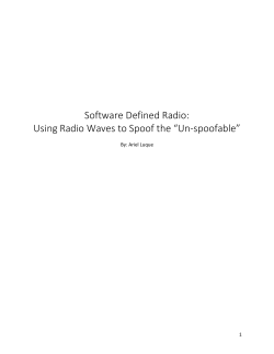 Software Defined Radio: Using Radio Waves to Spoof