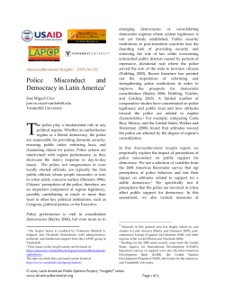 Police Misconduct and Democracy in Latin America
