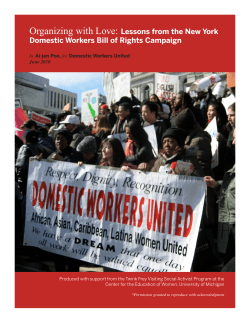 Organizing with Love - Center for the Education of Women