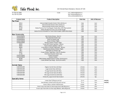 Product Code: Pack Size Par-Fried: Raw Commodity: Cornish Hens