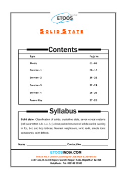Contents Syllabus