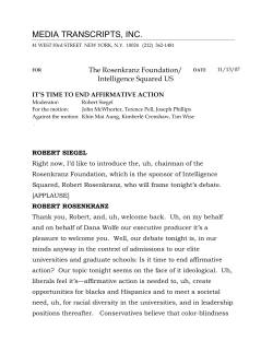 media transcripts, inc. - Intelligence Squared US