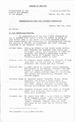 LEAGUE OF NATIONS. Communicated to the Council and Members