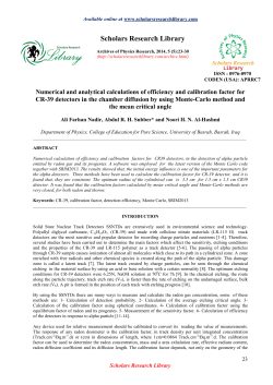 Numerical and analytical calculations of