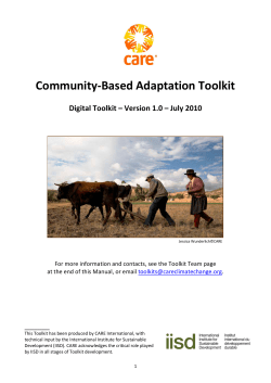 Community-Based Adaptation Toolkit