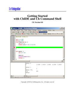 ChIDE User`s Guide - SoftIntegration, Inc.