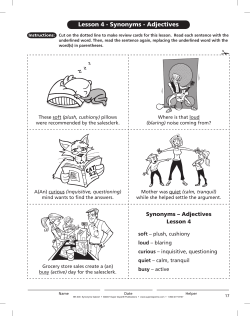 Lesson 4 - Synonyms - Adjectives