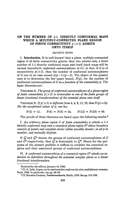 ON THE NUMBER OF 1-1 DIRECTLY CONFORMAL