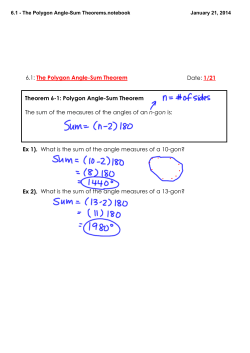 6.1 - The Polygon Angle