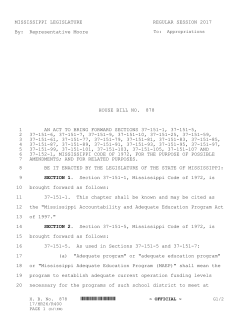 BILL - MS Legislature
