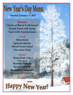 Choice of Hot or Cold Cereal French Toast with Syrup Toast with