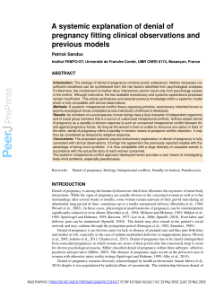 A systemic explanation of denial of pregnancy fitting clinical