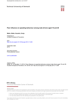 Peer influence on speeding behaviour among male