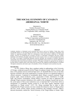 the social economy of canada`s aboriginal north