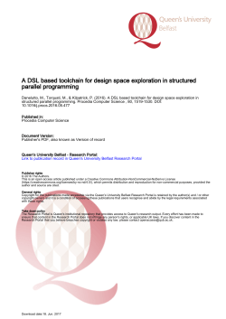 A DSL based toolchain for design space exploration in structured
