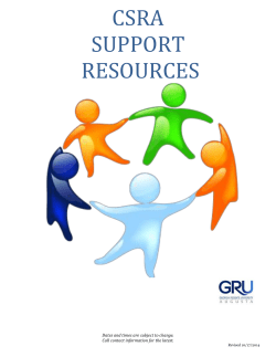 csra support resources - Augusta University Health
