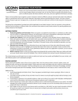 Preparing Your Poster - Office of Undergraduate Research