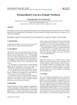 Paraurethral Cysts in a Female Newborn