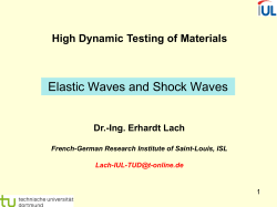 Elastic Waves and Shock Waves
