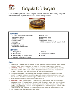 Teriyaki Tofu Burgers - Mohawk