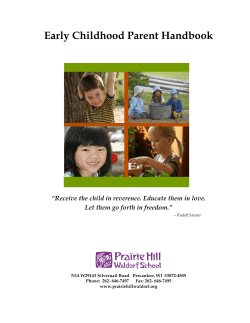 Early Childhood Parent Handbook