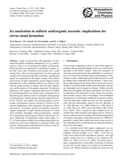 Ice nucleation in sulfuric acid/organic aerosols