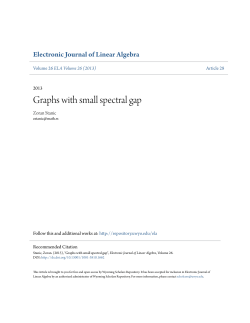 Graphs with small spectral gap