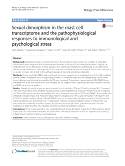 Sexual dimorphism in the mast cell transcriptome and the