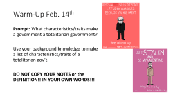 Key Traits of Totalitarianism