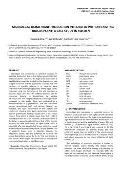 microalgal biomethane production integrated with an existing
