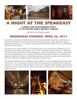 A NIGHT AT THE SPEAKEASY