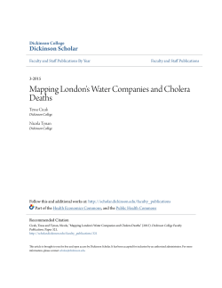 Mapping London`s Water Companies and Cholera Deaths