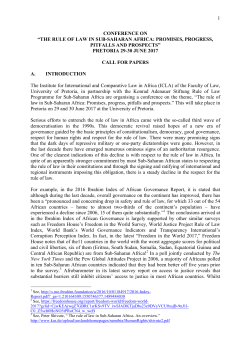 THE RULE OF LAW IN SUB-SAHARAN AFRICA - Konrad