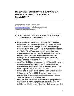 DISCUSSION GUIDE ON THE BABY BOOM GENERATION AND