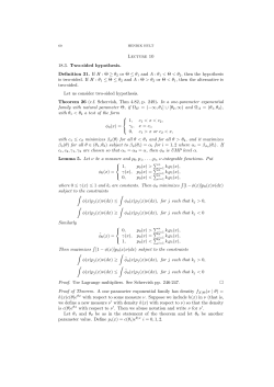 LECtURE 10 18.3. Two-sided hypothesis. Definition 31. If H : &Theta; &ge; &theta;