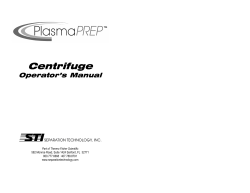 Centrifuge - Separation Technology Inc.