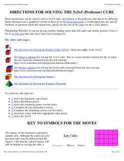 Solving the 5x5x5 (Professor) Cube
