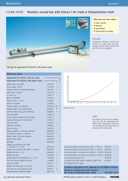 1.3.03-11/15 Newton`s second law with Cobra3 / Air track or