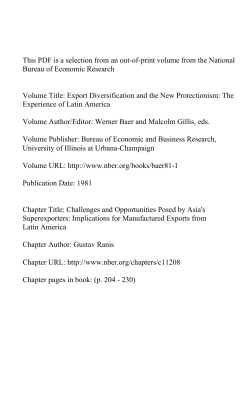Challenges and Opportunities Posed by Asia`s Superexporters