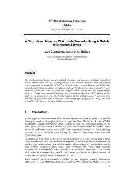 A Short-Form Measure Of Attitude Towards Using A Mobile
