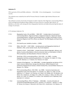 Collection 75 PPCLI portraits of COs and RSMs collection. &ndash; 1914