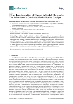 Clean Transformation of Ethanol to Useful Chemicals. The Behavior