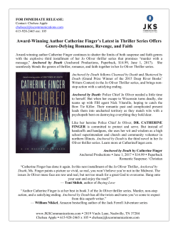 Award-Winning Author Catherine Finger`s New &ldquo;Jo Oliver&rdquo;