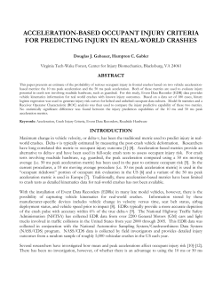 acceleration-based occupant injury criteria for predicting injury in