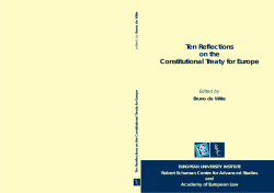 Ten Reflections on the Constitutional Treaty for Europe