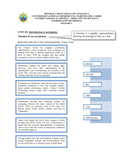 UNIT III. Introduction to navigation. Timeline of sea navigation. Read
